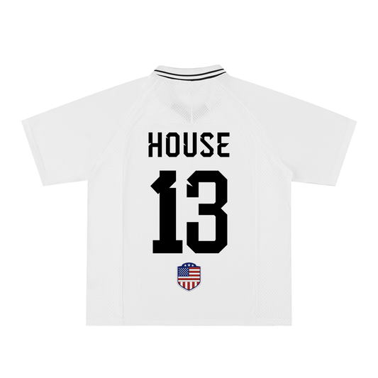 Striped V-Neck Soccer Jersey