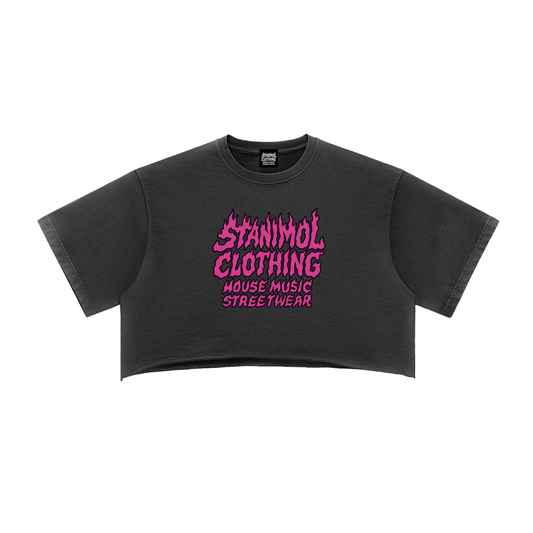 Hot Pink Logo Crop Top